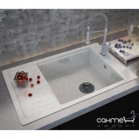 Кухонна мийка Moko Firenze Premium, чаша праворуч + обробна дошка