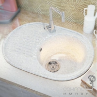 Кухонна мийка Moko Verona онікс, чаша праворуч + обробна дошка