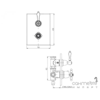 Змішувач-термостат для душу 3/4 з вбудованим краном 3/4 Giulini G Termostatici F8237-PA Хром