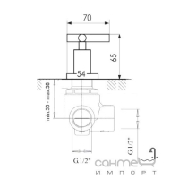 Встраиваемый трехходовой переключатель (комплект) (1+2) 1/2 Giulini G Termostatici F8255-G4 Хром