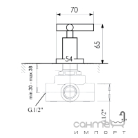 Встраиваемый пятиходовой переключатель (комплект) (1+4) 1/2 Giulini G Termostatici F8257-G4 Хром