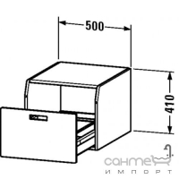 Шкафчик для консоли 50, 1 ящик Duravit Onto OT 2541 в цвете