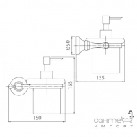 Дозатор для жидкого мыла настенный Giulini G Lilium FRG0936BR Бронза
