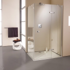 Розстібні двері, які складаються, з нерухомим сегментом для бічної стінки Huppe Enjoy elegance 670062 (кріплення праворуч)