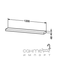 Полочка 120, крепление с защелкой Duravit X-Large XL 9407 в цвете