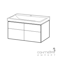 Шкафчик под раковину с маленькими и большими ящиками с подсветкой Keramag Xeno2 80722