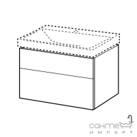 Шкафчик под раковину с маленьким и большим ящиками с подсветкой Keramag Xeno2 80729