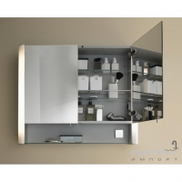 Зеркальный шкафчик с подсветкой 100см люминесцентный, с рамой Duravit Multibox LM 970703700 белый алюминий