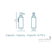 Дозатор для жидкого мыла настенный Bagno & Associati Contatto CN 127 51 Хром