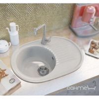 Кухонна мийка Moko Verona граніт, чаша зліва + обробна дошка