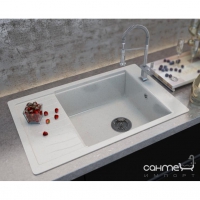 Кухонна мийка Moko Firenze Granit, чаша праворуч + обробна дошка