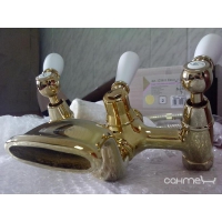Смеситель для ванны ВЫСОКИЙ Emmevi Deco Ceramic OR121611 золото 