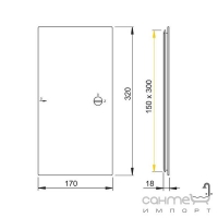 Дверца для ванной под плитку 150x300 AlcaPlast AVD002