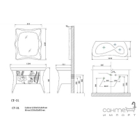 Комплект меблів для ванної кімнати Godi CT-31 червоний дуб