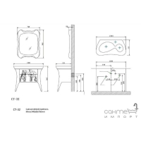 Комплект мебели для ванной комнаты Godi CT-32 красный дуб