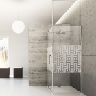 Розстібні двері, які складаються, з нерухомим сегментом і боковою стінкою Huppe Studio Berlin pure BT0121 (ліва)