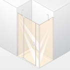 Дверь с сегментом с эл-том и стенкой Huppe Studio Berlin pure BT0189 (левая)