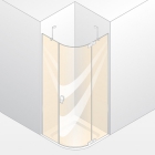 Розстібні двері, які складаються, з нерухомими сегментами Huppe Studio Berlin pure BT1720 (права)