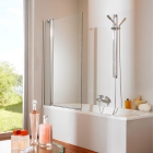 Двухпанельная шторка для ванной Huppe 501 Design pure 512501