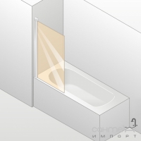 Однопанельна шторка для ванної кімнати Huppe Design elegance 8E1901