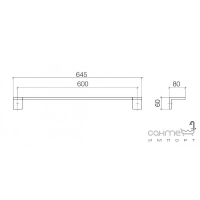 Тримач для банного рушника Dornbracht Symetrics 83060980-06 Платина Матова