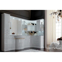 Комплект напольный угловой 228х128см Eurodesign Luxury Comp.5 Bianco белый, металл в цвете
