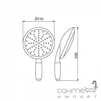 Ручной душ (лейка) с 3мя режимами Bugnatese Accessori Axo 19171 CR хром
