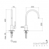 Смеситель для водонагревателей открытого типа (низконапорных) Dornbracht Kitchen Tara Classic 33855888-00 Хром