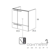 Комплект мебели для ванной комнаты Royo Group Bannio Spazio 60 Set 2 белый