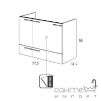 Комплект мебели для ванной комнаты Royo Group Bannio Spazio 80 Set 6 в цвете
