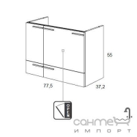 Комплект мебели для ванной комнаты Royo Group Bannio Spazio 80 Set 6 белый