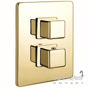 Термостатический смеситель для душа встраиваемый наружная часть Fir Playone 85423221800 гламурное золото