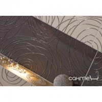 Плитка керамическая фриз Pilch Magma 2 czarny 4.5x60