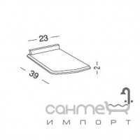 Столешница 23см на тумбу закругленную, с пристенной планкой, правая Eurodesign Hermitage HGMC-23DX мрамор А