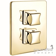 Термостатический смеситель для душа встраиваемый наружная часть Fir Playone Déco 87423421800 гламурное золото 