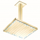 Потолочный душ с подсветкой для хромотерапии Fir Playone 8549633 цветное золото и черный кофе