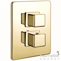 Термостат для душа встраиваемый, с трехходовым переключателем, наружная часть Fir Playone 85425231800 гламурное золото