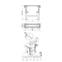 Монтажна система до змішувача для ванни (з різьбовими кришками та монтажною панеллю) Fantini 91 02 9670 Хром