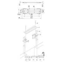 Монтажна пластина до змішувача для ванни (з різьбовими кришками) Fantini 91 95 9325 Нікель PVD