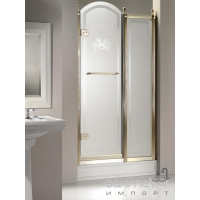 Распашная дверь с неподв. сегментом Devon&Devon Savoy K K/70 (стекло прозрачное, профиль золото, левая)