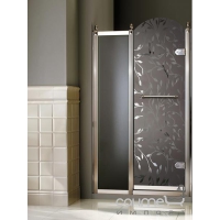 Розстібні двері, які складаються, з неподв. сегментом Devon&Devon Savoy KK/90 (скло прозоре, профіль хром, права)