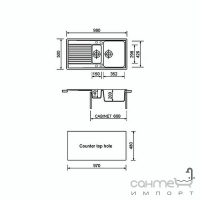 Кухонная мойка Telma Futura PL0991 MQ оборотная