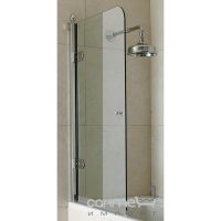 Шторка для ванны Devon&Devon Savoy S S/80 (стекло прозрачное, профиль хром, петли слева)