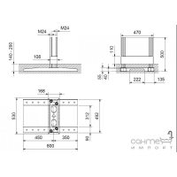 Монтажний блок для підлогової установки з антикорозійною металевою основою Acquapura Fantini 74 00 6580