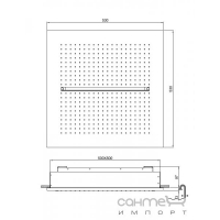 Багатофункціональний верхній душ Fantini Acqua Zone Dream 75 01 C001B Золото Плюс