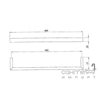 Тримач для рушників Fantini Linea 92 ** 7711 Білий Матовий, Чорний Матовий