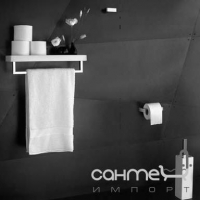 Тримач для туалетного паперу Fantini Linea 92 ** 7709 Білий Матовий, Чорний Матовий