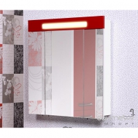 Зеркальный шкафчик с подсветкой Мойдодыр Париж ЗШ-60 (красный)