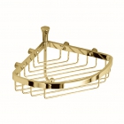 Настенная, угловая мыльница-корзина с крючком Fir ABCA16A1400 антикварное золото