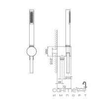 Душовий комплект Fantini AF/21 Fukasawa 81 02 8061 Хром